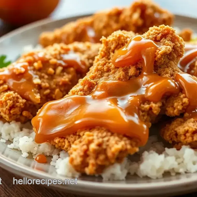 Fried Chicken Tenders with Sweet Apple Glaze