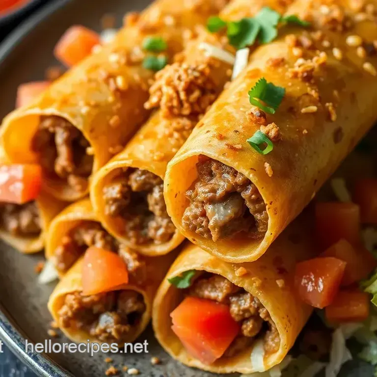 My Grandmother&#039 s Fry Beef Flautas - Crispy &amp Flavorful: An Ultimate Comfort Food