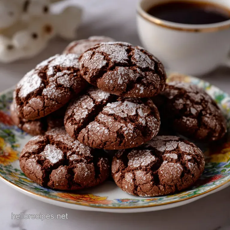 Crinkle Cookies: Classic Fudgy Chocolate Recipe