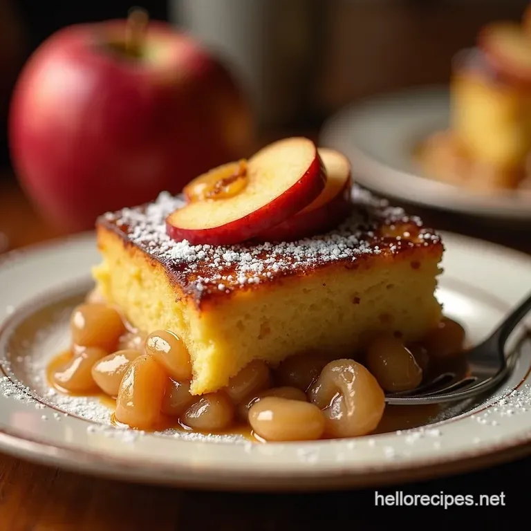 Futuristic French Toast Spiced Apple Chai Bread Pudding presentation