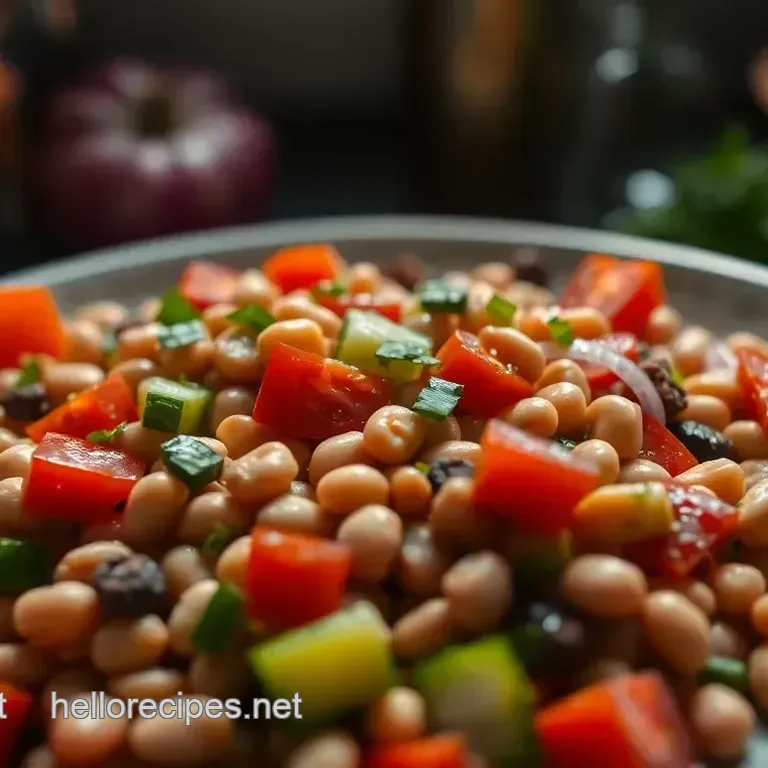 Garden Fresh Pinto Bean Salad with Herb Vinaigrette