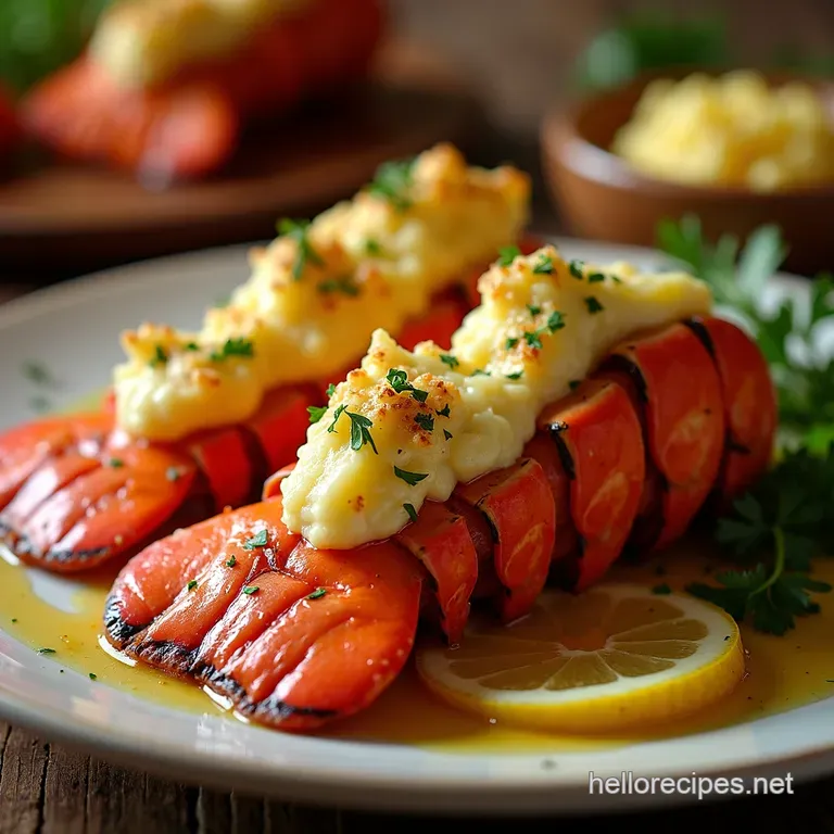 Garlic Butter Lobster Tails a Royal Feast at Home presentation