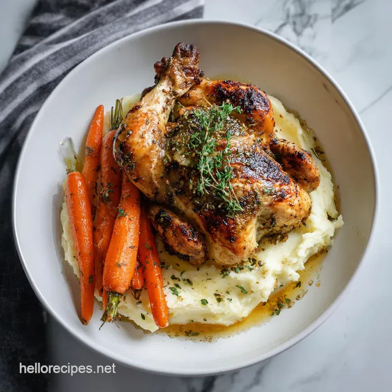 Roasted Garlic Herb Chicken with Potatoes