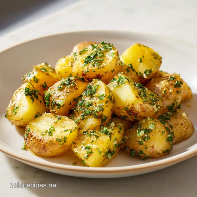 Garlic Herb Roasted Potatoes: Crispy and Fluffy