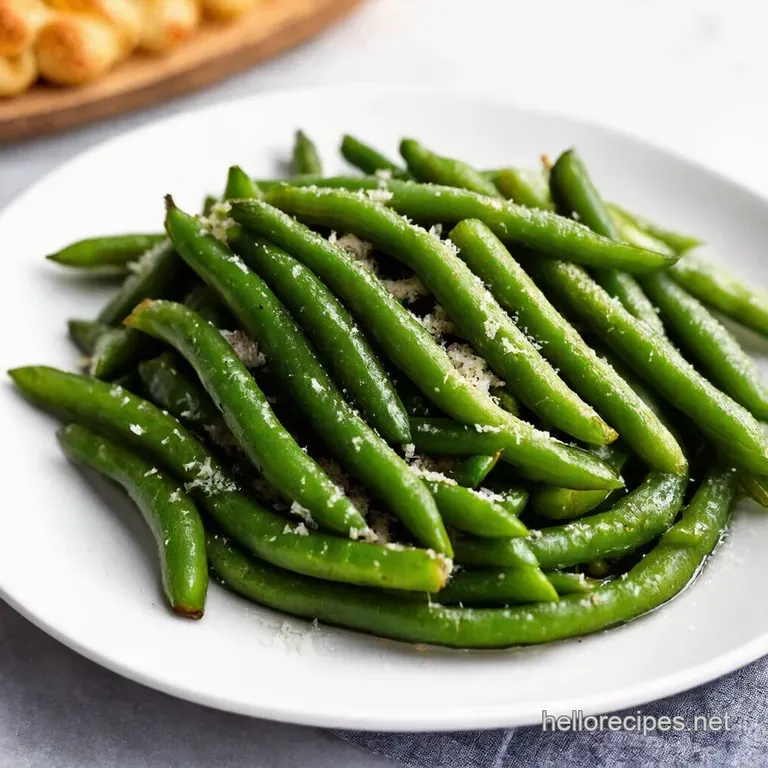 Garlicky Parmesan Baked Green Beans