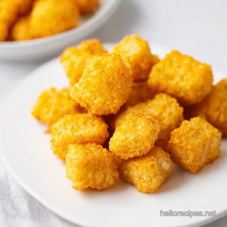 Golden Crispy Corn Nuggets Sunshine on a Plate