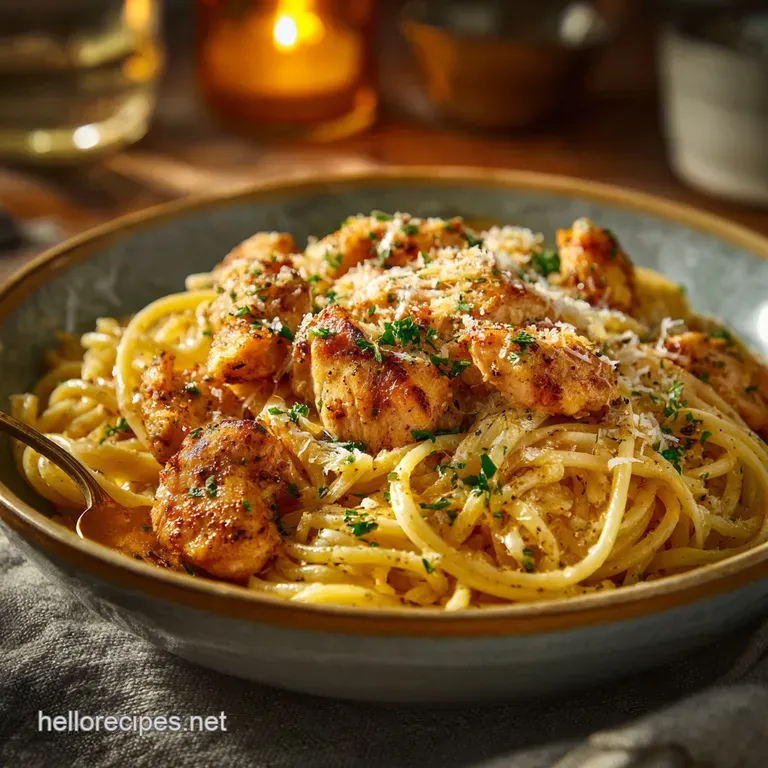 Chicken Scampi Pasta Our Zesty Restaurantquality Weeknight Recipe presentation