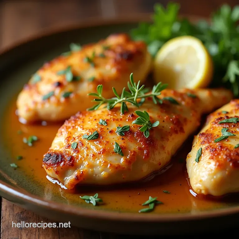 Golden Zest Thyme Lemon Chicken presentation