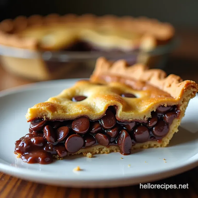 Easy Gooey Chocolate Chip Pie Recipe Buttery Rich