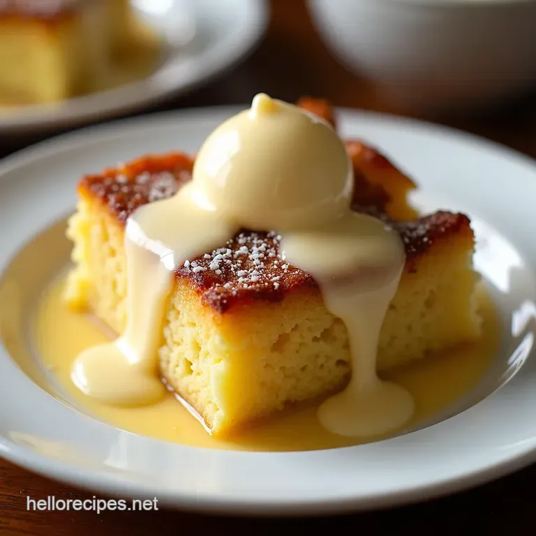 Grandmas Hug in a Dish Classic Bread Pudding with Dreamy Vanilla Sauce