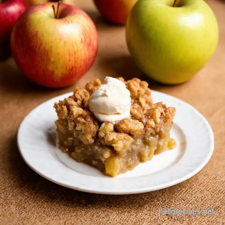 Grandmas NoFuss Apple Crisp presentation