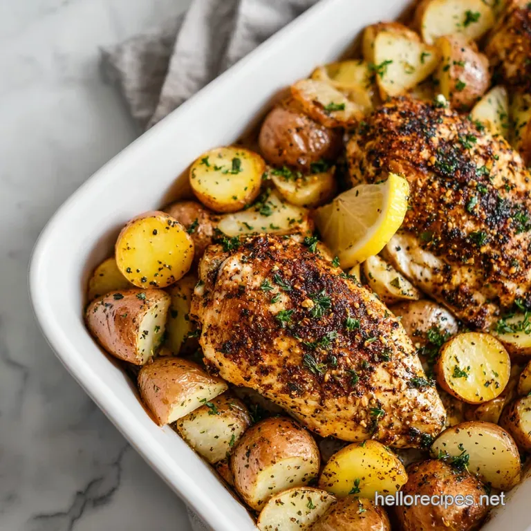 Greek Sheet Pan Chicken With Potatoes