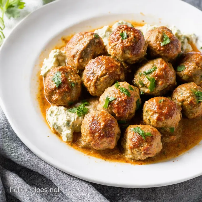 Greek Turkey Meatballs with Homemade Tzatziki
