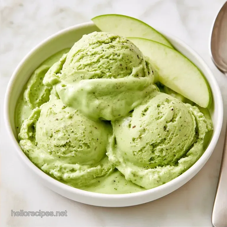 Green Apple Ice Cream with Greek Yogurt