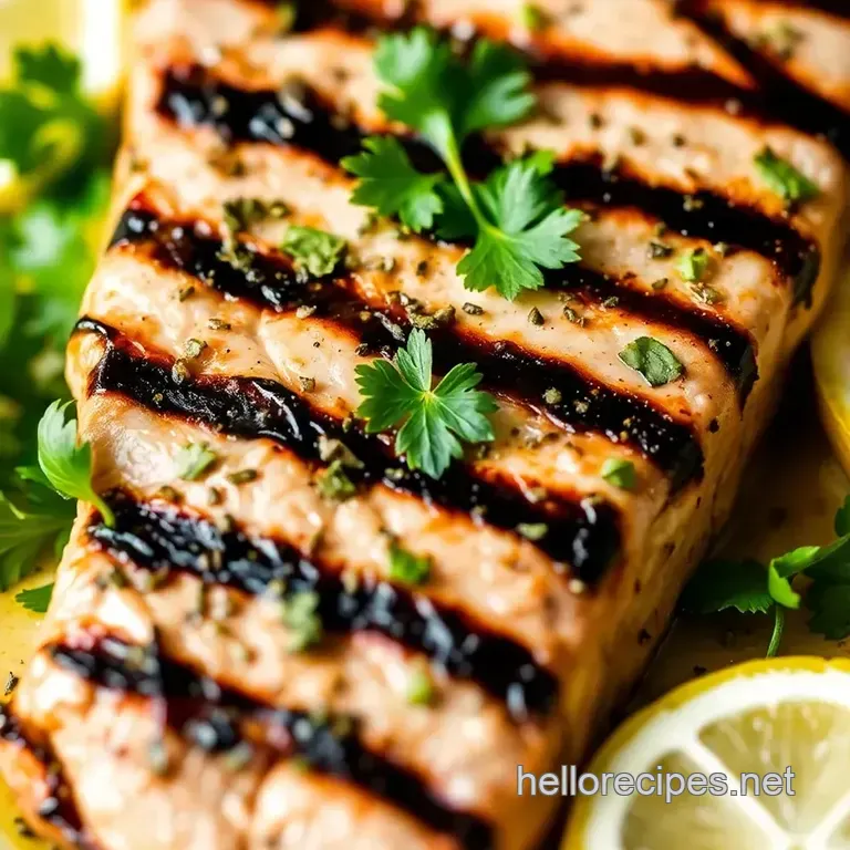 Quick and Zesty Grilled Tuna Steaks presentation