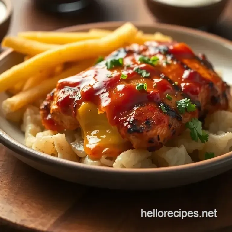 Grilled Bbq Chicken Cheese Delight presentation