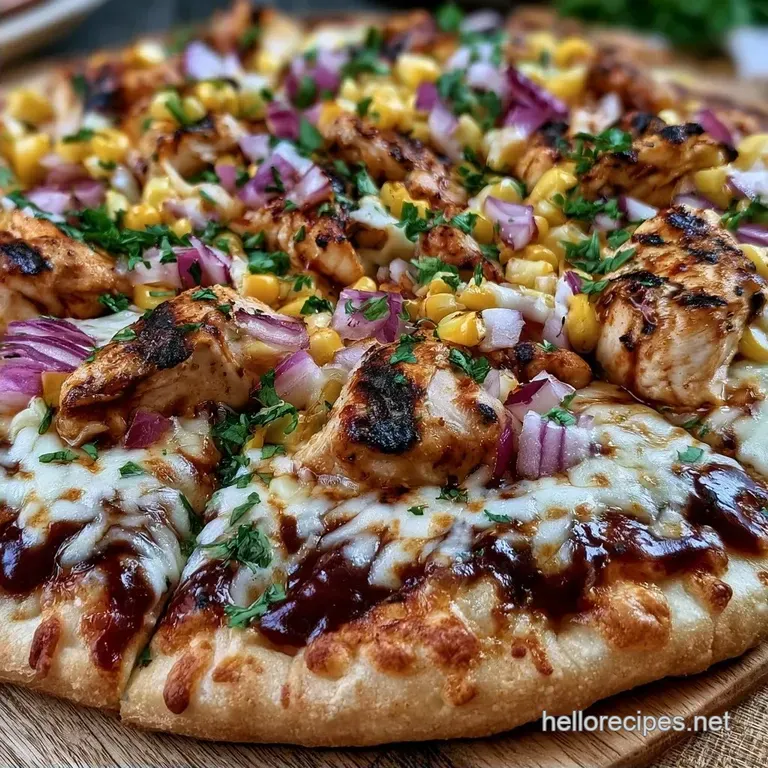 Grilled BBQ Chicken Pizza with Whole Wheat Crust