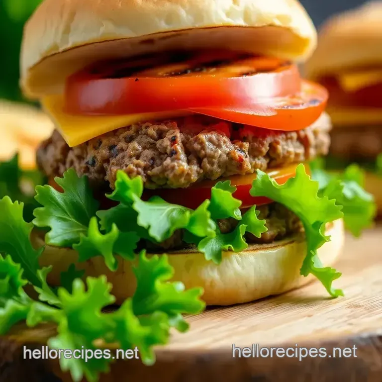 Grilled Beef Burger - Quick &amp Delicious Treat presentation