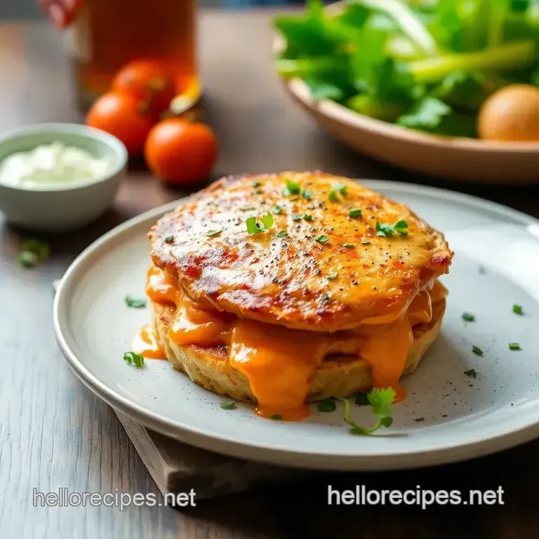 Grilled Cheese Buffalo Chicken Delight presentation