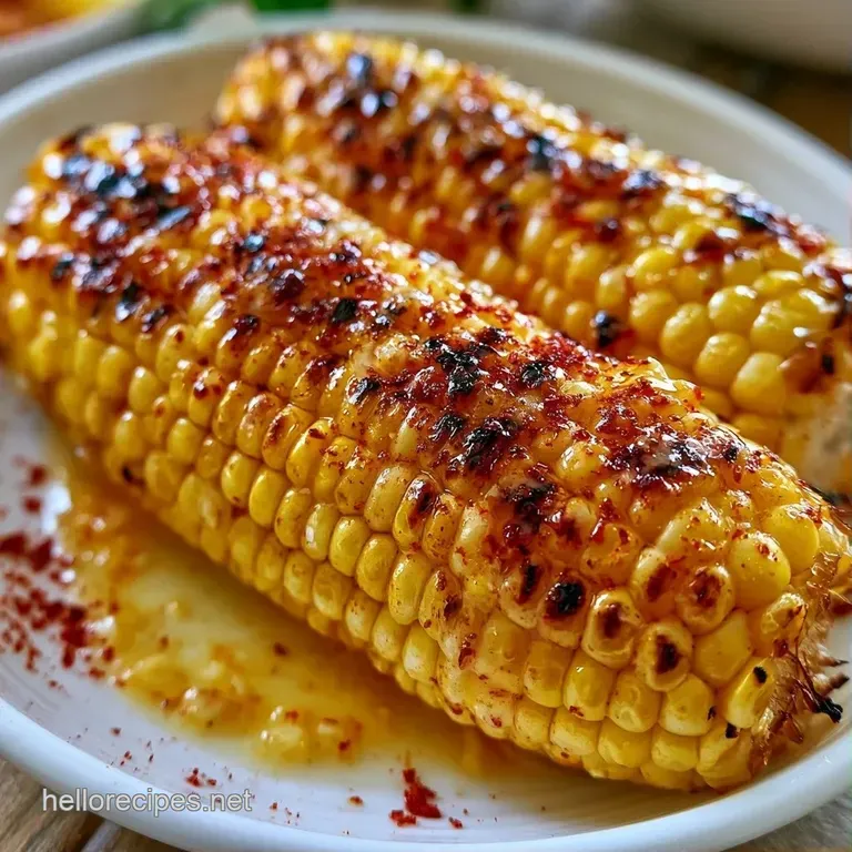Three charred corn cobs resting on a slate platter with bright lime wedges and a dusting of fresh green herbs.