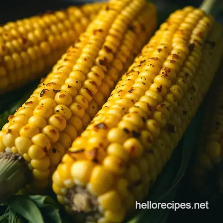 Grilled Corn on the Cob presentation