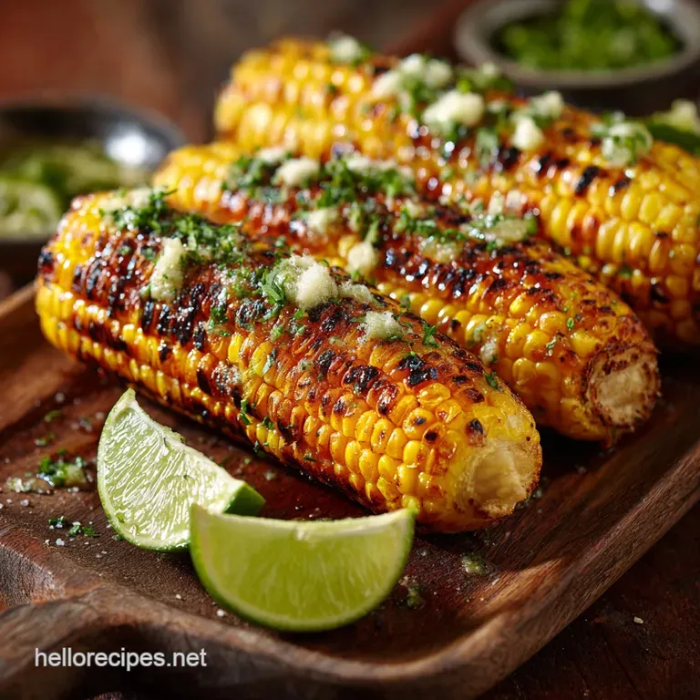 Grilled Corn Cobs with Zesty Lime and Chili Butter the Ultimate Side presentation