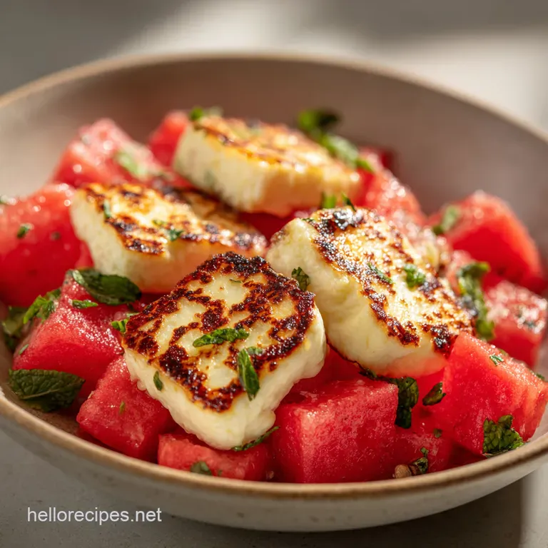 Grilled Halloumi & Watermelon Salad