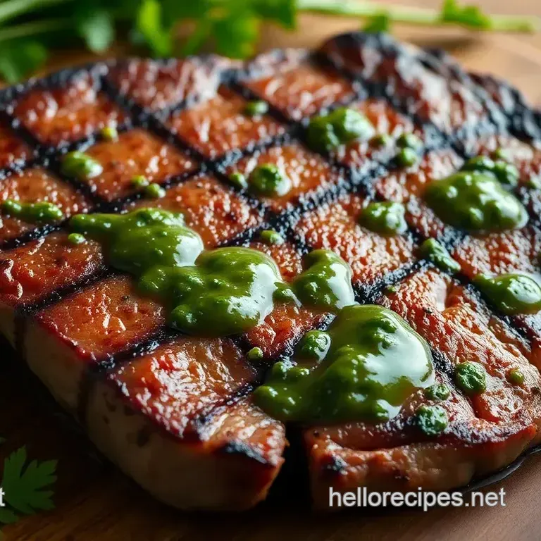 Grilled Steak with Flavorful Chimichurri