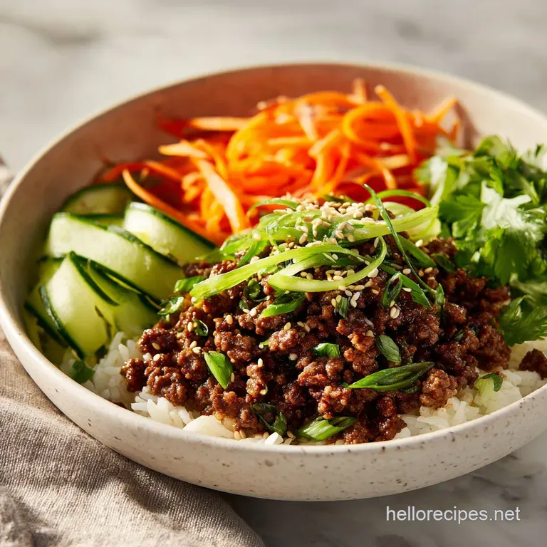 Beef Bulgogi Bowls with Caramelized Ground Beef
