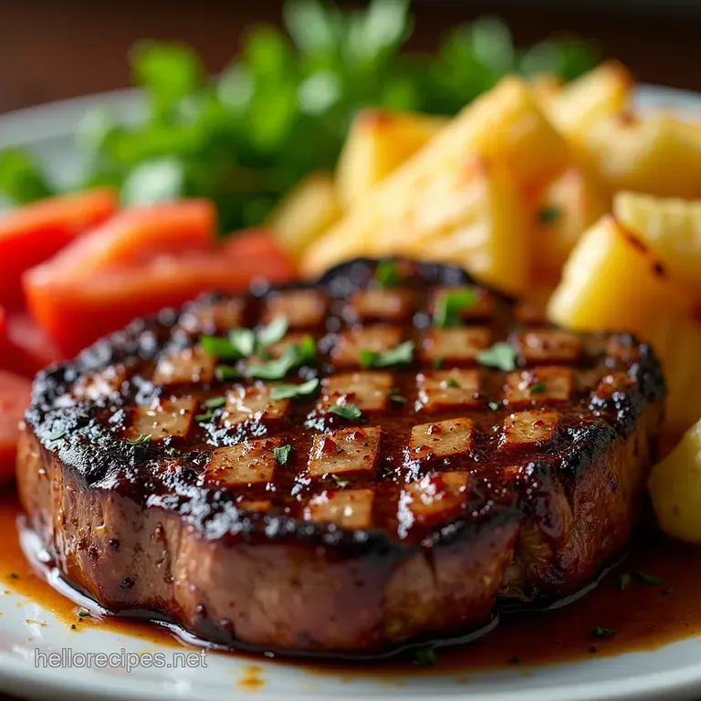 Hawaiian Luau Ribeye Grilled Paradise on a Plate