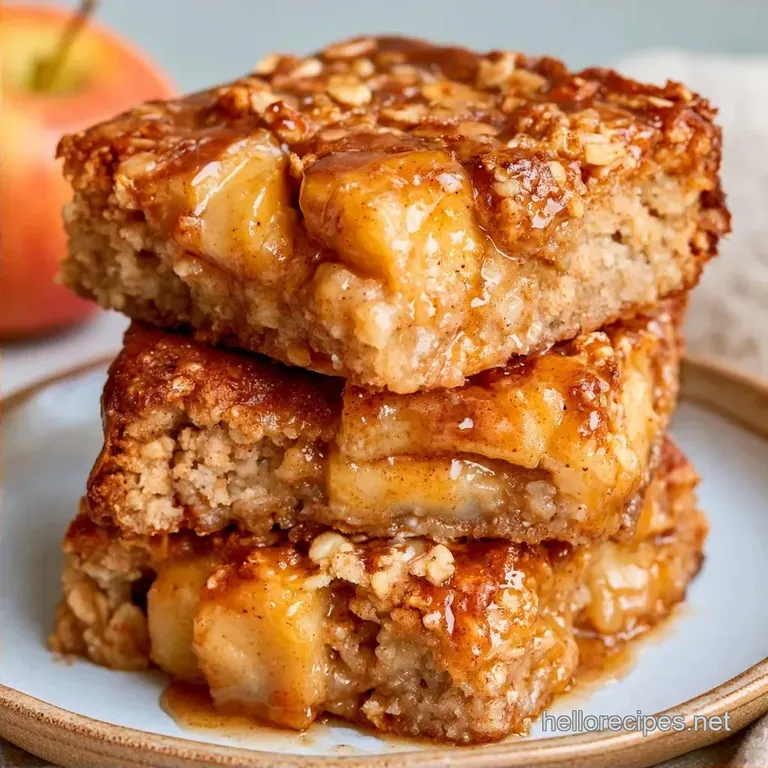 Healthy Apple Cinnamon Breakfast Bars: Baked