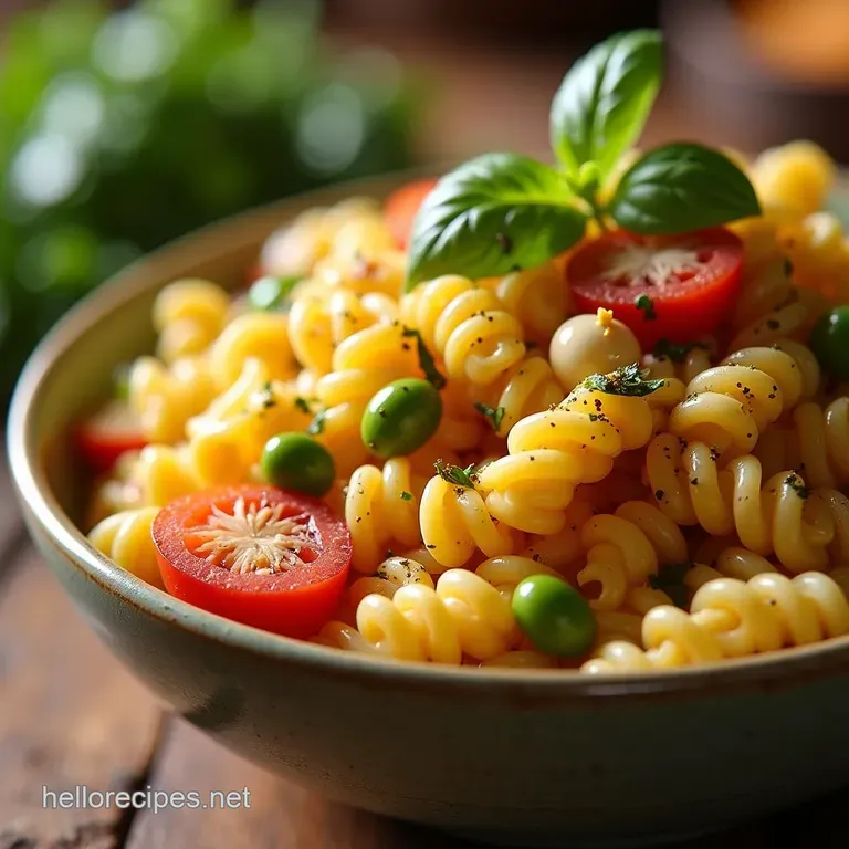 Sunshine Bowl Zesty LightenedUp Street Corn Pasta Salad presentation
