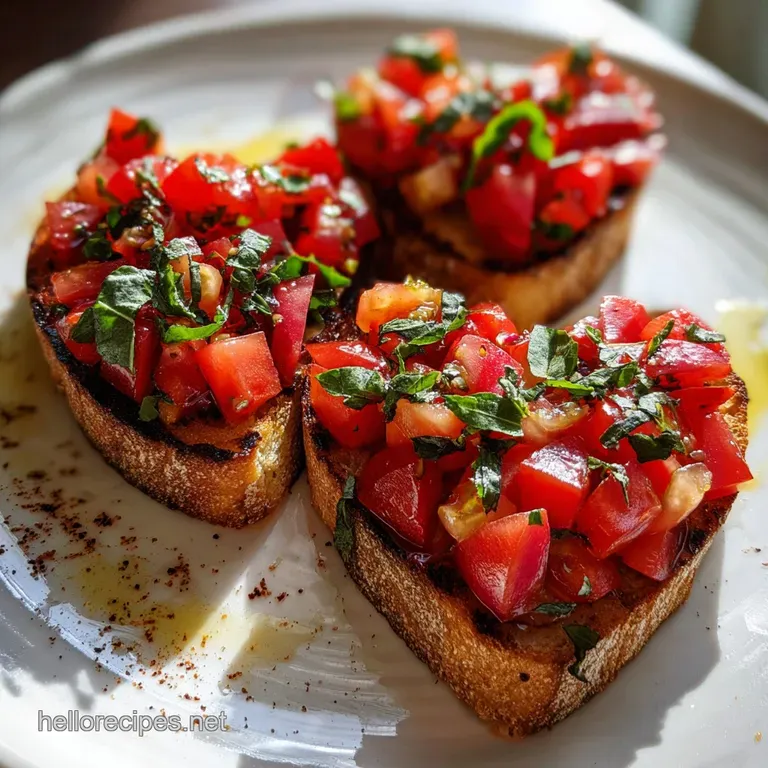 Delicious Valentines Day Finger Food Idea with Heart Shaped Bruschetta