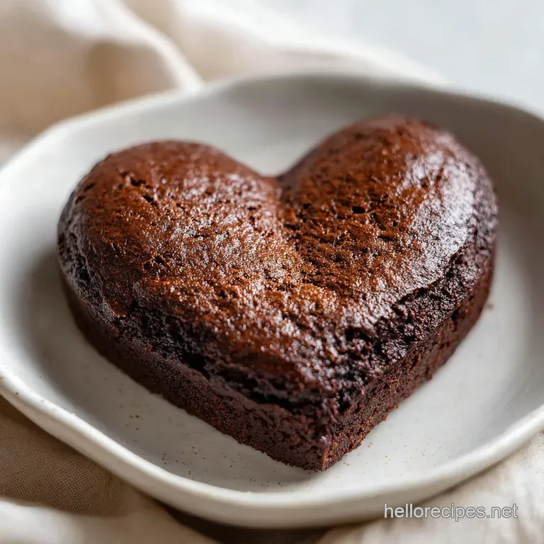 Heart Shaped Brownies Recipe: Fudgy Center