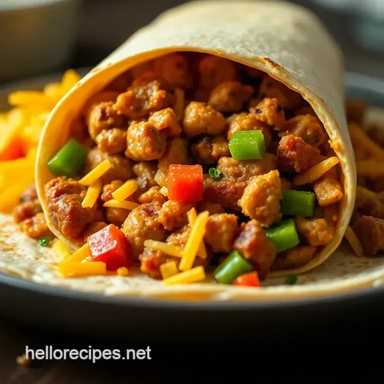 Hearty Breakfast Burrito: a Morning Marvel presentation