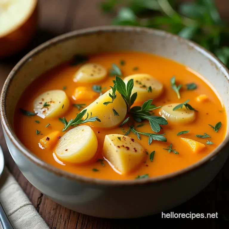 Hearty Smoky Kartoffelsuppe Traditional German Potato Soup