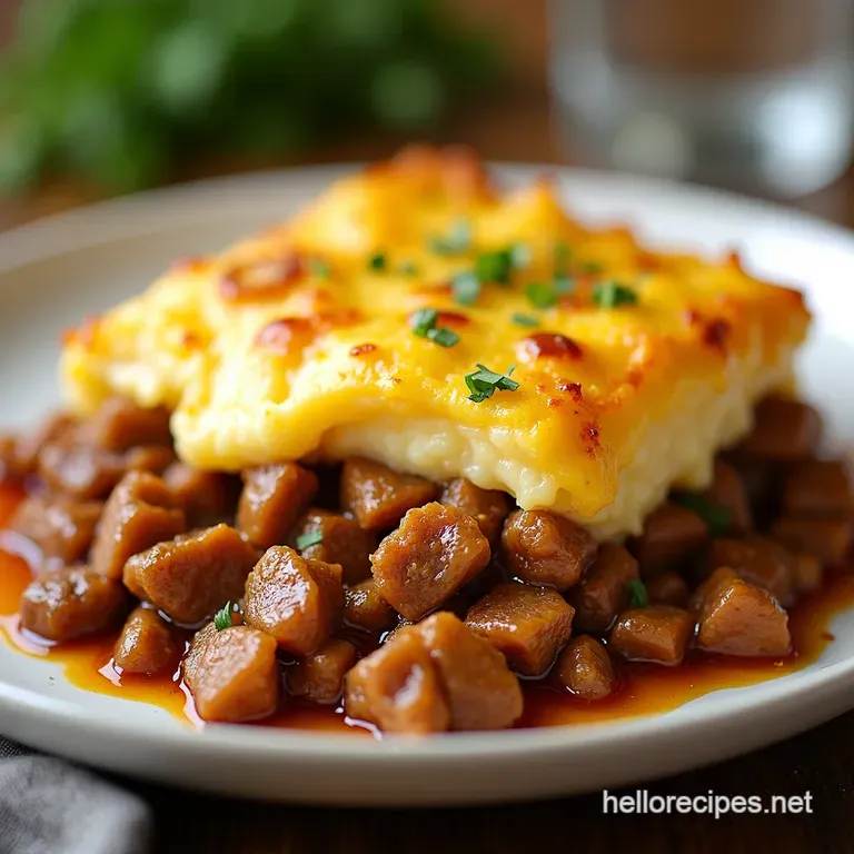 Hearty Shepherds Pie with a Golden Cheesy Mash