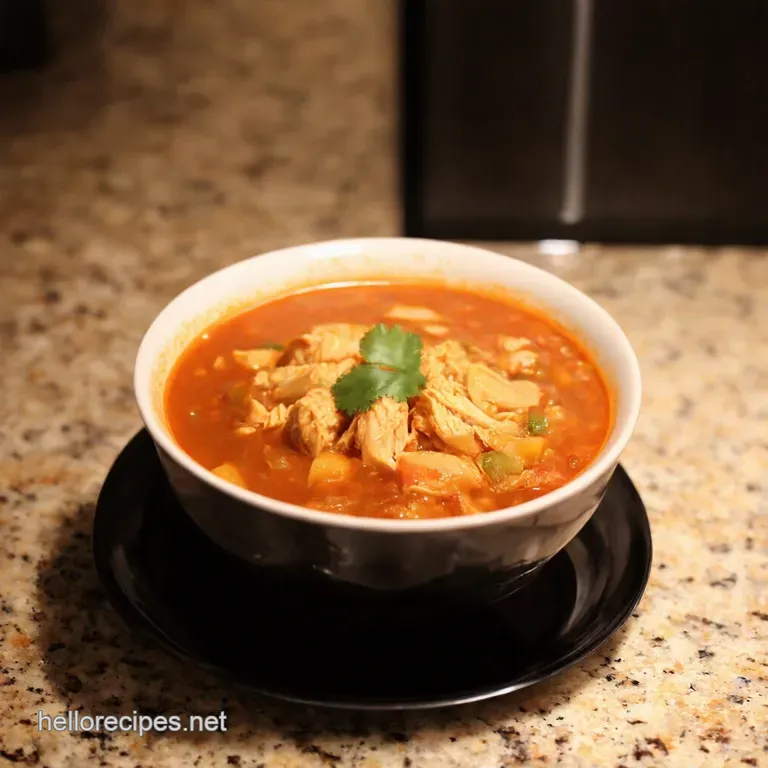 Hearty Stove Top Chicken Tortilla Soup presentation