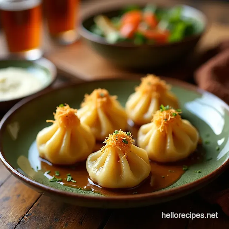 Heavenly Himalayan Paneer Momos presentation