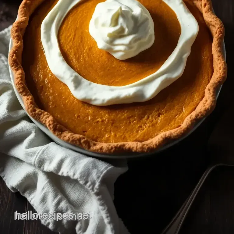 Heavenly Vegan Pumpkin Pie with Spiced Coconut Whip presentation