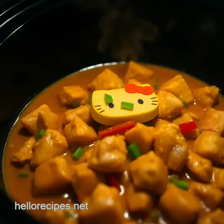 Hello Kitty Slow Cooker Chicken Curry presentation