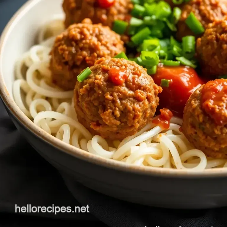 Hellofresh Firecracker Meatballs presentation