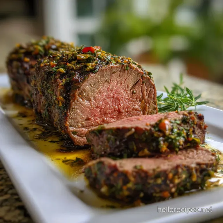 Oven Beef Tenderloin: Herb Crusted Showstopper presentation