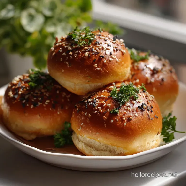 Homemade Mini Burger Buns Recipe: Fluffy Results presentation