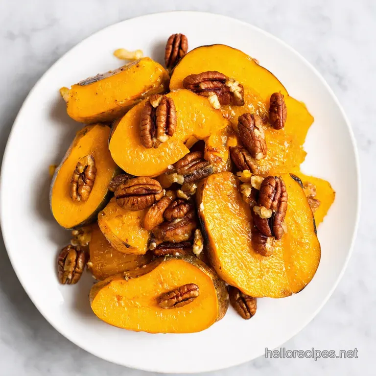 Honey-Glazed Roasted Delicata Squash with Toasted Pecans