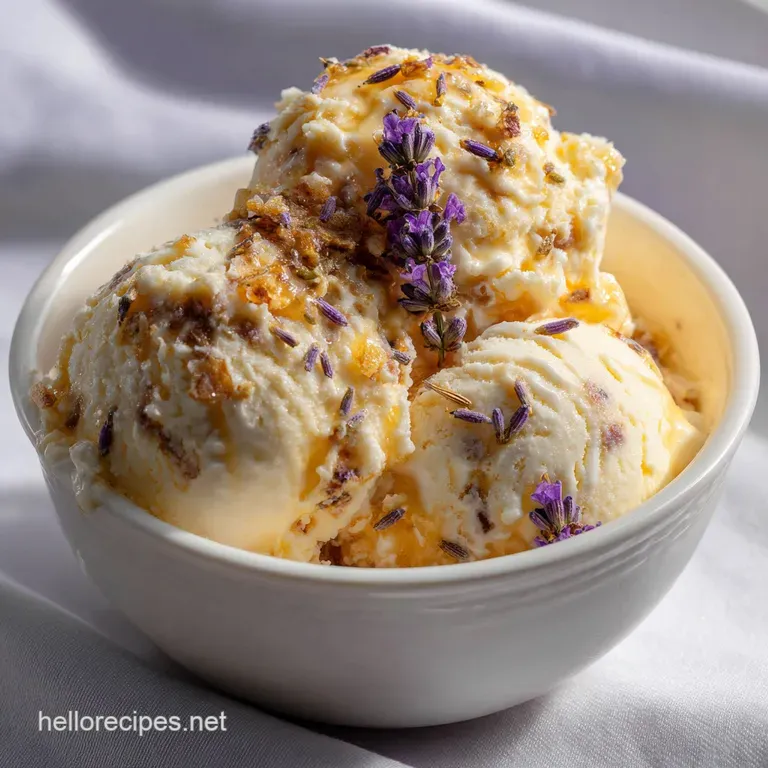 Lavender Ice Cream: Velvet Dream Honey-Kissed Base presentation