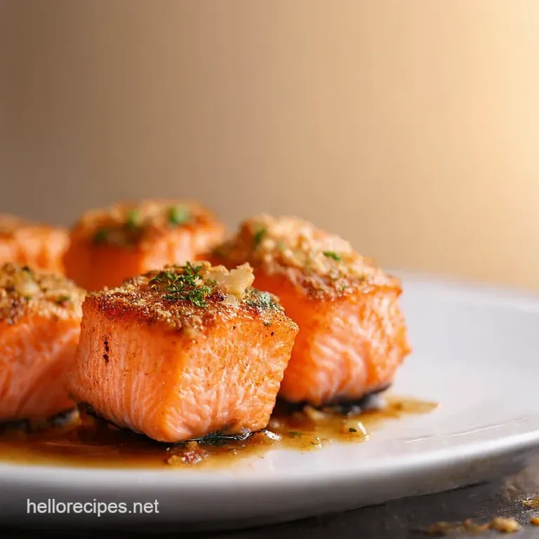 HoneyGarlic Glazed Salmon Bites Winter Warmth on a Plate