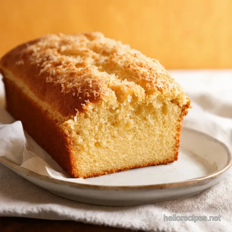 Island Getaway Coconut Bread presentation