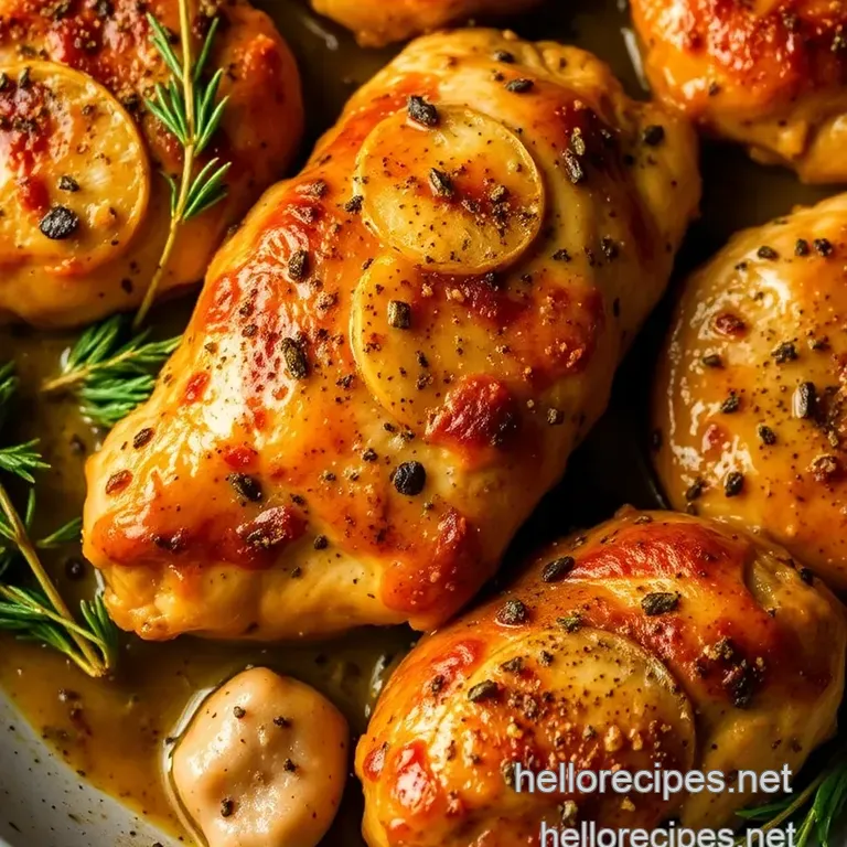 Italian Herb-Infused Chicken with Roasted Vegetables presentation