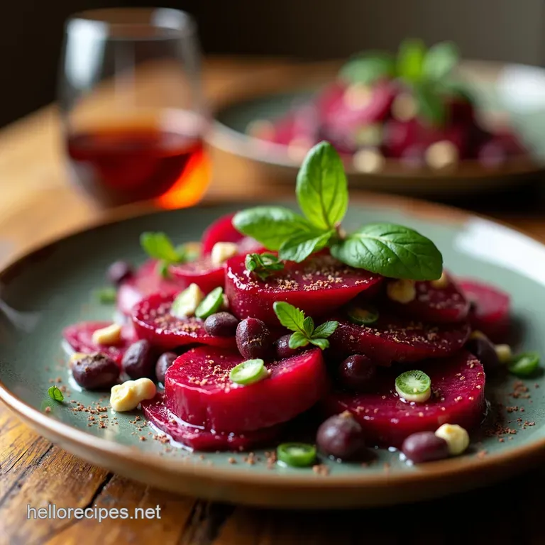JewelToned Beetroot Goat Cheese Salad presentation